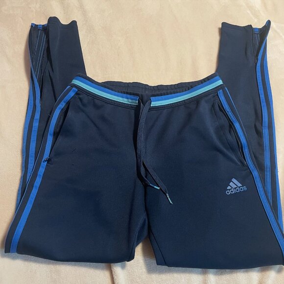 Adidas X-Small blue climacool Athletic drawstring pants - Picture 1 of 5